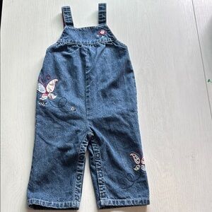 Gymboree Vintage Indian Summer size 6-12 Denim Butterfly Kids Overalls 2002